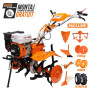 Motosapatoare RURIS 731ACC1 + roti cauciuc 5.00-8+rarita+plug+adaptor+dispozitiv scos cartofi+roti metalice 400 fara manicot+cultivator+set contragreutati 10kg 8.5 CP 