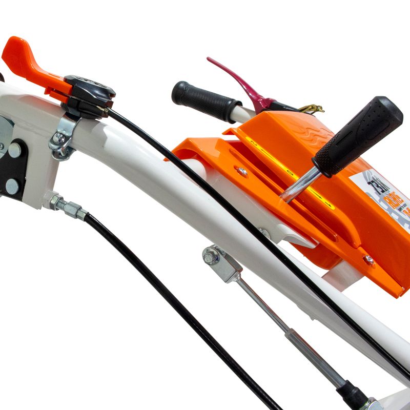 Motosapatoare RURIS 731ACC1 + roti cauciuc 5.00-8+rarita+plug+adaptor+dispozitiv scos cartofi+roti metalice 400 fara manicot+cultivator+set contragreutati 10kg 8.5 CP