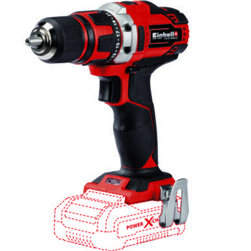 Masina de gaurit fara fir Einhell PXC TE-CD 18/2 Li-Solo, 44 Nm, 21 trepte cuplu, mandrina 10 mm, 2 viteze