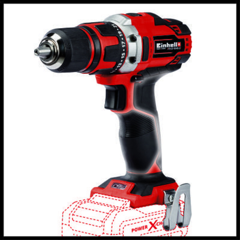Masina de gaurit fara fir Einhell PXC TE-CD 18/2 Li-Solo, 44 Nm, 21 trepte cuplu, mandrina 10 mm, 2 viteze