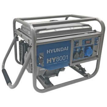 7,5 kW Generator de Curent pe Benzina Monofazic  Hyundai Hy8001