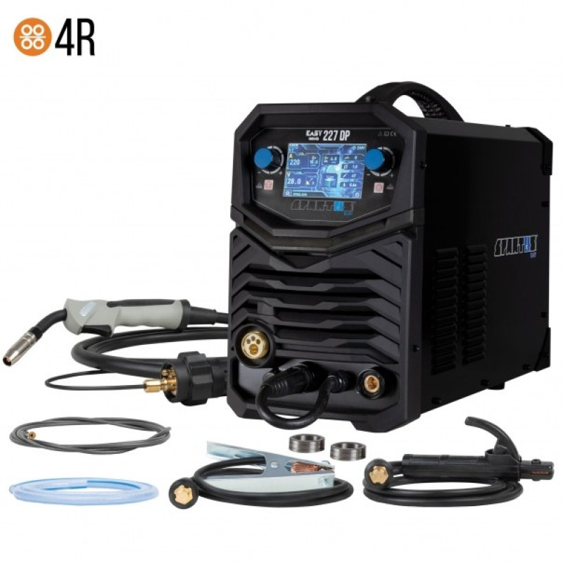 Spartus EasyMIG 227DP - 220A, Pulsat, 4 role avans, MIG MAG 230V Rola 15Kg