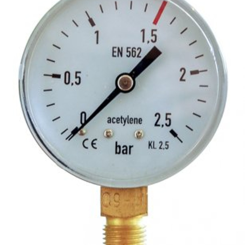 Manometru Acetilena 2.5/1.5 bar 63mm