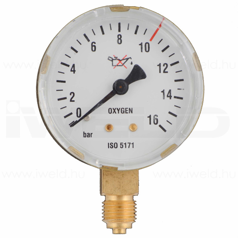 Ceas Manometru Oxigen 10 bar 63mm