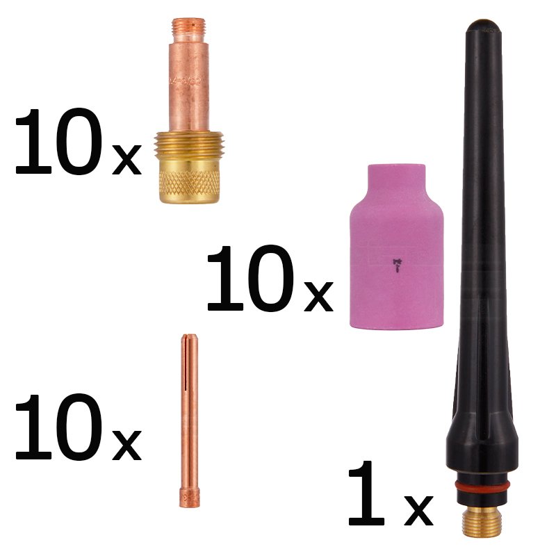 SET 10 consumabile pistolet TIG SR17/26 Lentila gaz