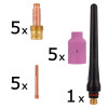 SET 5 consumabile pistolet TIG SR17/26 Lentila gaz