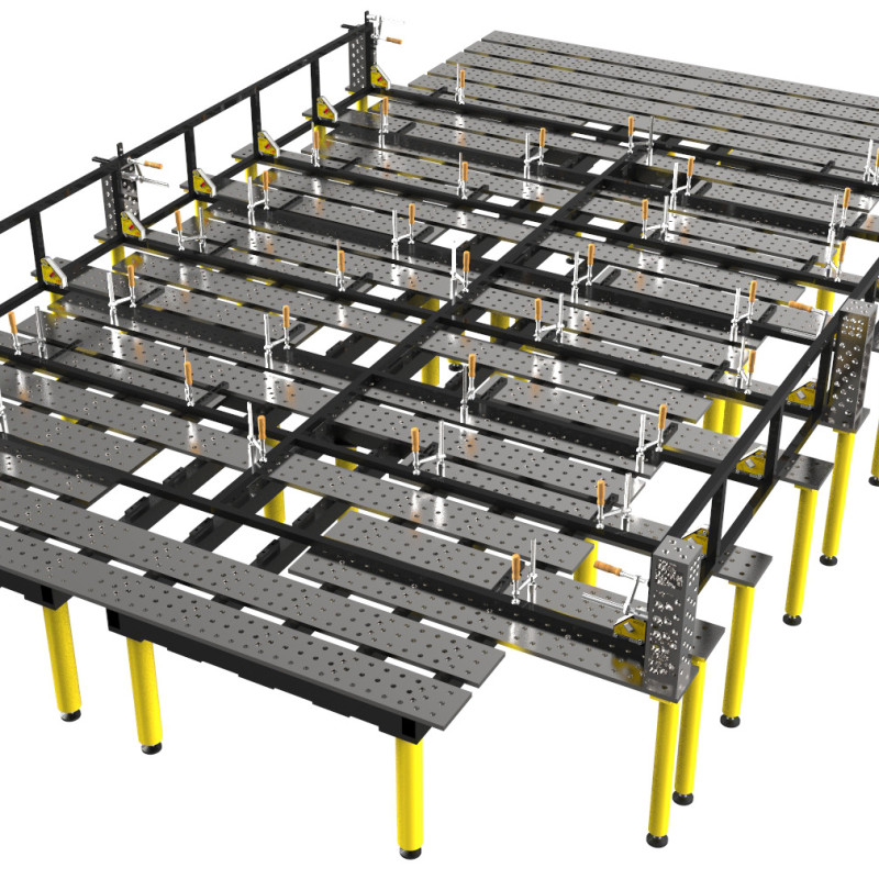 Masa Sudura BuildPro Clasic fante, Sistem 16 mm, 2560x1250 Configurabila