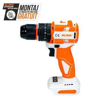 Masina de gaurit/insurubat cu percutie pe acumulator Ruris rmx1360