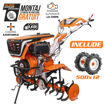 Motosapatoare RURIS 1001KSD Start + roti cauciuc 5.00-12 11 CP