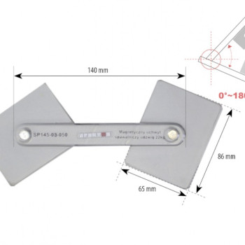 Suport magnetic pentru sudura - unghi reglabil, sarcina maxima de lucru 22kg