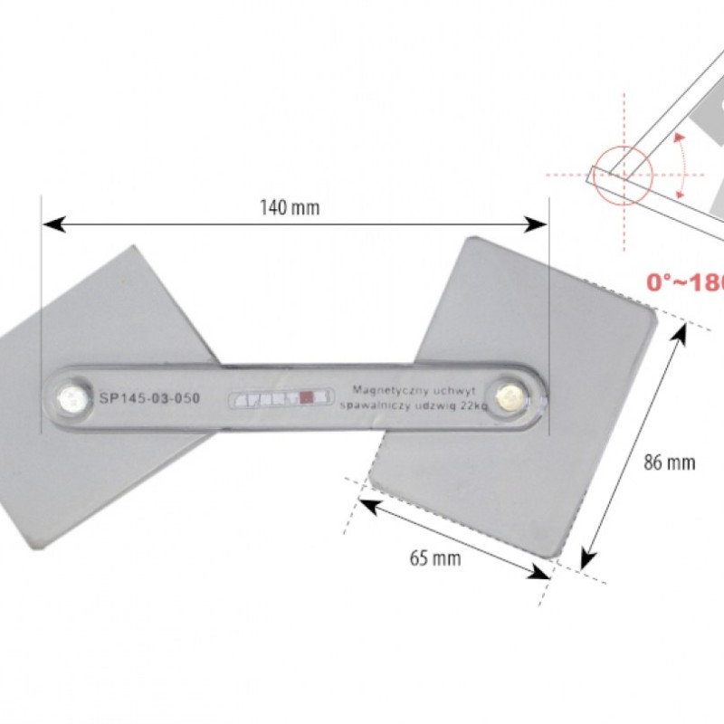 Suport magnetic pentru sudura - unghi reglabil, sarcina maxima de lucru 22kg