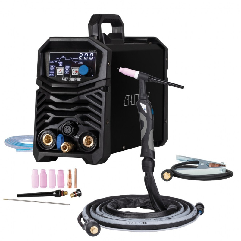 Spartus EasyTIG 206P DC - Aparat sudura TIG DC 200A 220V, Pistolet 4m